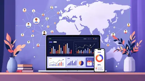 Asia pacific remote analytics laptop smartphone team network