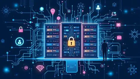 Locked server room ai circuit supply chain insider threat cybersecurity