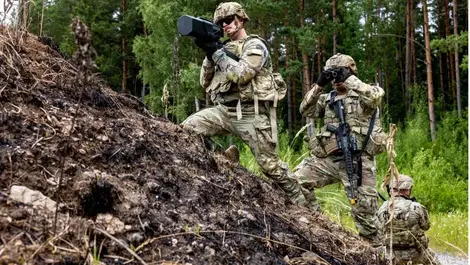 Droneshield dronegun mk4 utilised by the u.s.army at a trainingexercise