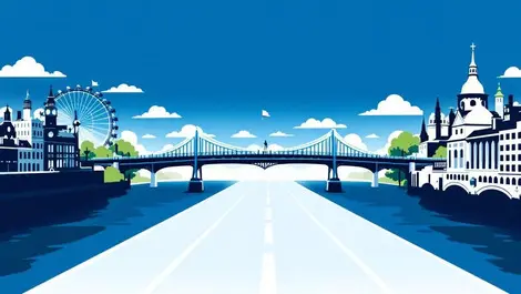 Four bridges merging into unity london dublin landmarks collaboration