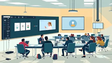 Modern college classroom technology enabled flexible learning spaces