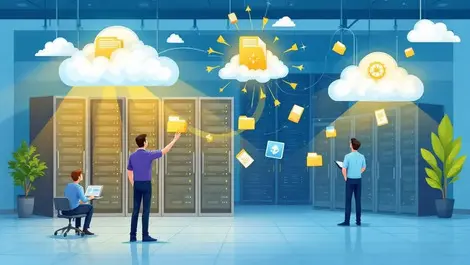 It professionals managing seamless cloud migration automation server to cloud