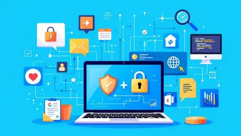 Cybersecurity certification programs secure computer icons training