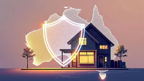 Australian home and storefront under data shield cybersecurity