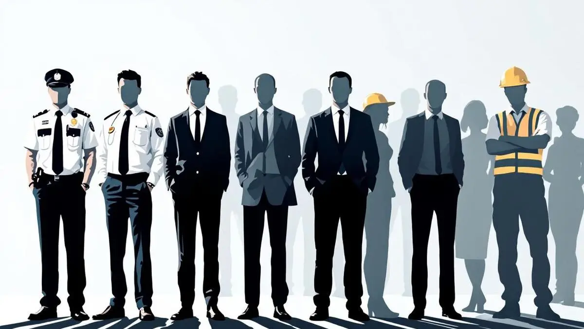 Uk professional lineup 2025 ai job image bias gender race silhouettes