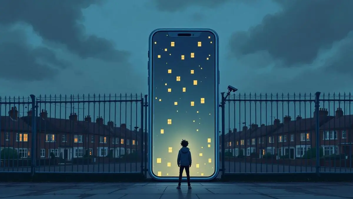 British teen outside smartphone prison social media restrictions