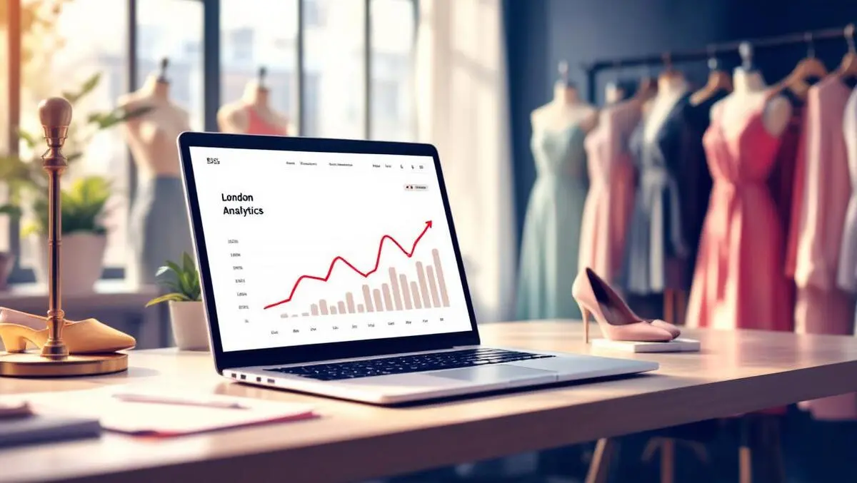 Laptop analytics graph london fashion office modern marketing scene