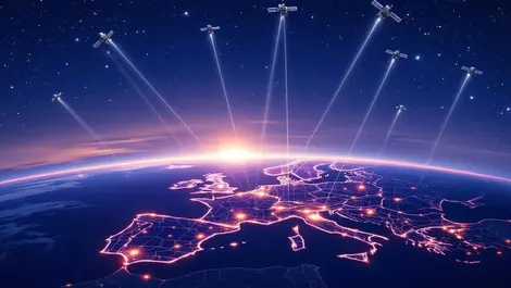 Night sky europe leo satellites direct to device mobile grid